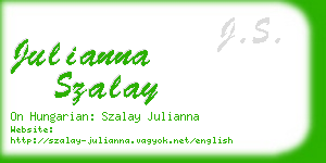 julianna szalay business card